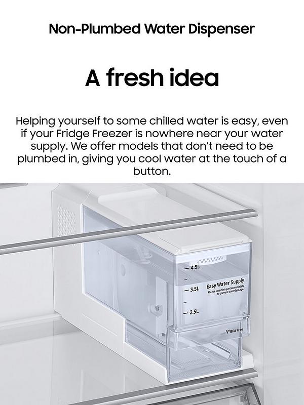 Samsung RF48A401EM9/EU French Style Fridge Freezer with Twin Cooling Plus - E Rated - Gentle Silver Matt - Image 5